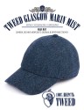 Кепка с козырьком, Бейсболка Мужская-Унисекс TWEED GLASGOW MARIN MIST из твида (Плотная Костюмно-Блейзерная ШЕРСТЬ) TWEED.6-GLASGOW/MARIN.MIST